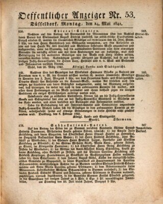 Amtsblatt für den Regierungsbezirk Düsseldorf Montag 24. Mai 1841