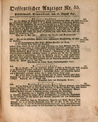 Amtsblatt für den Regierungsbezirk Düsseldorf Samstag 28. August 1841