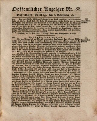Amtsblatt für den Regierungsbezirk Düsseldorf Freitag 3. September 1841