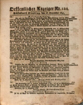 Amtsblatt für den Regierungsbezirk Düsseldorf Dienstag 28. Dezember 1841