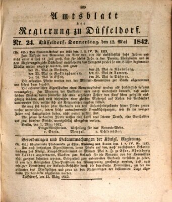 Amtsblatt für den Regierungsbezirk Düsseldorf Donnerstag 12. Mai 1842