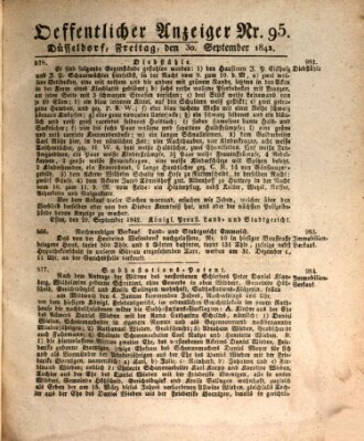 Amtsblatt für den Regierungsbezirk Düsseldorf Freitag 30. September 1842