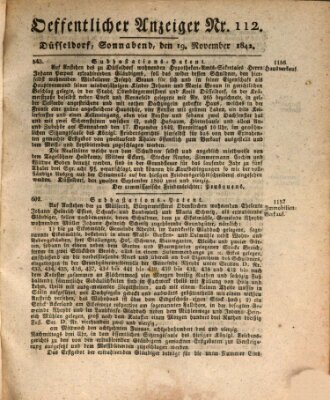 Amtsblatt für den Regierungsbezirk Düsseldorf Samstag 19. November 1842