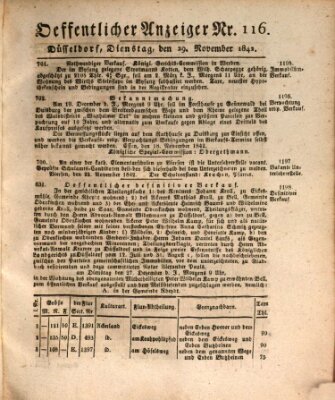 Amtsblatt für den Regierungsbezirk Düsseldorf Dienstag 29. November 1842