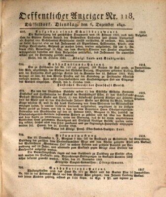 Amtsblatt für den Regierungsbezirk Düsseldorf Dienstag 6. Dezember 1842