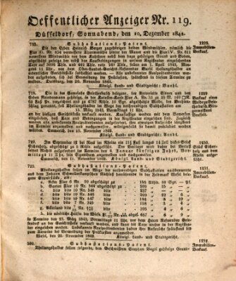 Amtsblatt für den Regierungsbezirk Düsseldorf Samstag 10. Dezember 1842