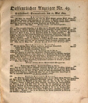 Amtsblatt für den Regierungsbezirk Düsseldorf Samstag 21. Mai 1842