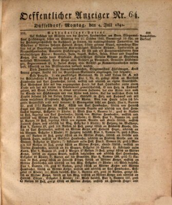 Amtsblatt für den Regierungsbezirk Düsseldorf Montag 4. Juli 1842