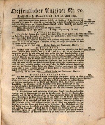 Amtsblatt für den Regierungsbezirk Düsseldorf Samstag 23. Juli 1842