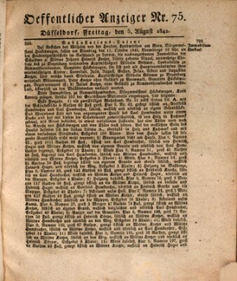 Amtsblatt für den Regierungsbezirk Düsseldorf Freitag 5. August 1842