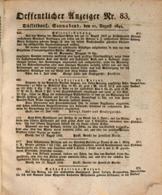 Amtsblatt für den Regierungsbezirk Düsseldorf Samstag 27. August 1842