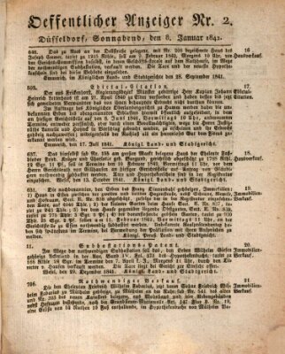 Amtsblatt für den Regierungsbezirk Düsseldorf Samstag 8. Januar 1842