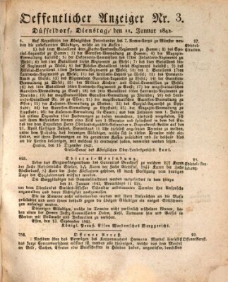 Amtsblatt für den Regierungsbezirk Düsseldorf Dienstag 11. Januar 1842