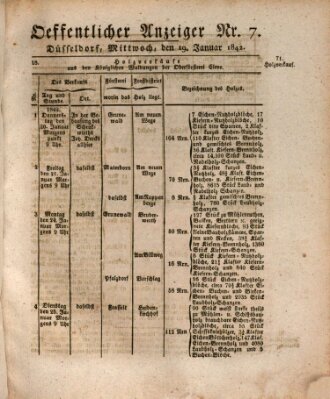 Amtsblatt für den Regierungsbezirk Düsseldorf Mittwoch 19. Januar 1842