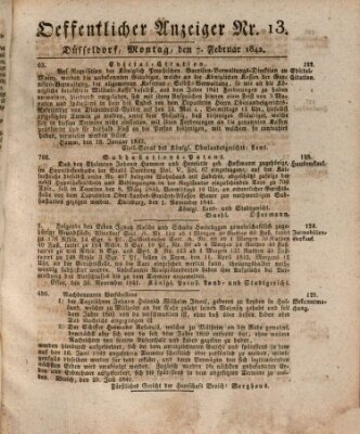 Amtsblatt für den Regierungsbezirk Düsseldorf Montag 7. Februar 1842