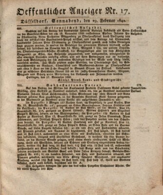 Amtsblatt für den Regierungsbezirk Düsseldorf Samstag 19. Februar 1842