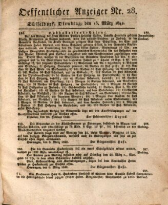 Amtsblatt für den Regierungsbezirk Düsseldorf Dienstag 15. März 1842