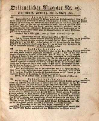 Amtsblatt für den Regierungsbezirk Düsseldorf Freitag 18. März 1842