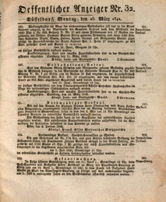 Amtsblatt für den Regierungsbezirk Düsseldorf Montag 28. März 1842