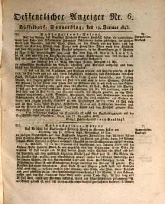 Amtsblatt für den Regierungsbezirk Düsseldorf Donnerstag 19. Januar 1843