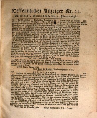 Amtsblatt für den Regierungsbezirk Düsseldorf Samstag 4. Februar 1843