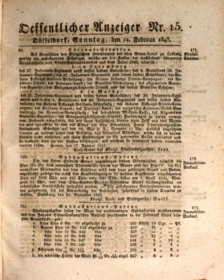 Amtsblatt für den Regierungsbezirk Düsseldorf Sonntag 12. Februar 1843