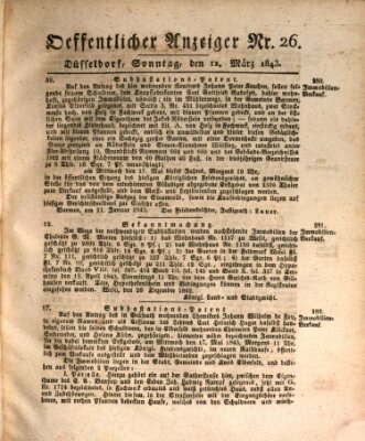 Amtsblatt für den Regierungsbezirk Düsseldorf Sonntag 12. März 1843