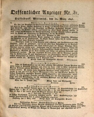 Amtsblatt für den Regierungsbezirk Düsseldorf Mittwoch 22. März 1843