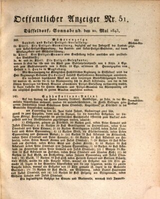 Amtsblatt für den Regierungsbezirk Düsseldorf Samstag 20. Mai 1843