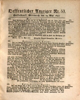 Amtsblatt für den Regierungsbezirk Düsseldorf Mittwoch 24. Mai 1843