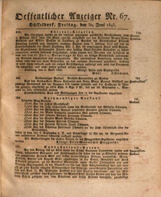 Amtsblatt für den Regierungsbezirk Düsseldorf Freitag 30. Juni 1843