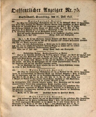 Amtsblatt für den Regierungsbezirk Düsseldorf Dienstag 25. Juli 1843