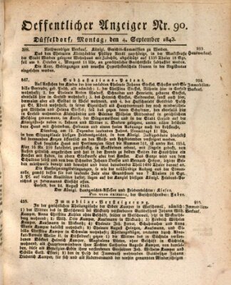 Amtsblatt für den Regierungsbezirk Düsseldorf Montag 4. September 1843