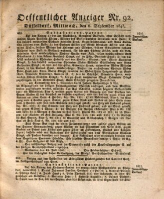 Amtsblatt für den Regierungsbezirk Düsseldorf Mittwoch 6. September 1843