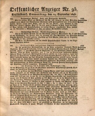 Amtsblatt für den Regierungsbezirk Düsseldorf Donnerstag 14. September 1843