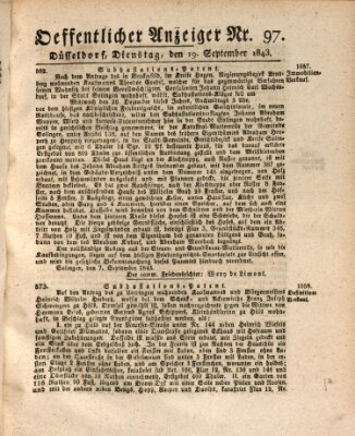 Amtsblatt für den Regierungsbezirk Düsseldorf Dienstag 19. September 1843