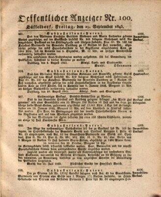 Amtsblatt für den Regierungsbezirk Düsseldorf Freitag 29. September 1843