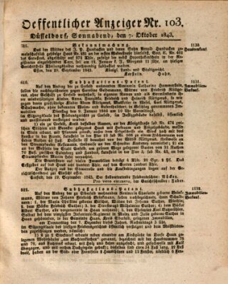 Amtsblatt für den Regierungsbezirk Düsseldorf Samstag 7. Oktober 1843