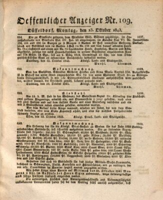 Amtsblatt für den Regierungsbezirk Düsseldorf Montag 23. Oktober 1843