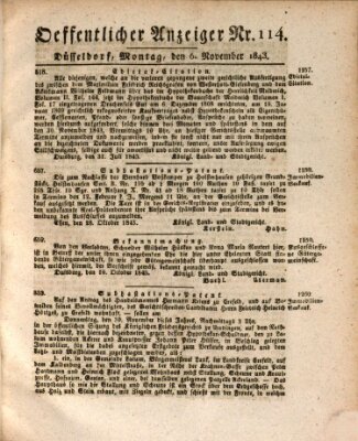 Amtsblatt für den Regierungsbezirk Düsseldorf Montag 6. November 1843