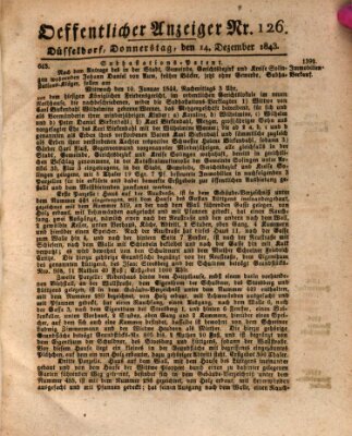 Amtsblatt für den Regierungsbezirk Düsseldorf Donnerstag 14. Dezember 1843