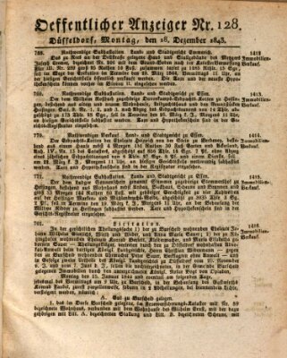 Amtsblatt für den Regierungsbezirk Düsseldorf Montag 18. Dezember 1843