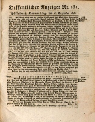 Amtsblatt für den Regierungsbezirk Düsseldorf Donnerstag 28. Dezember 1843