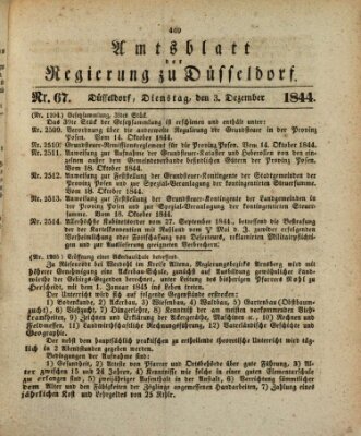 Amtsblatt für den Regierungsbezirk Düsseldorf Dienstag 3. Dezember 1844
