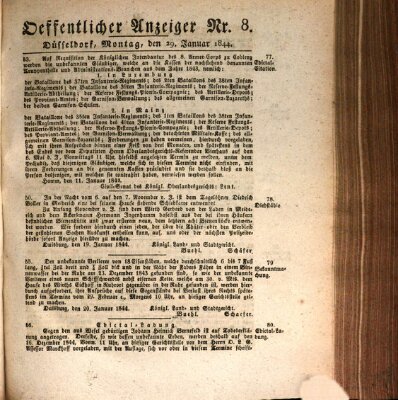 Amtsblatt für den Regierungsbezirk Düsseldorf Montag 29. Januar 1844