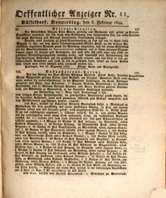 Amtsblatt für den Regierungsbezirk Düsseldorf Donnerstag 8. Februar 1844