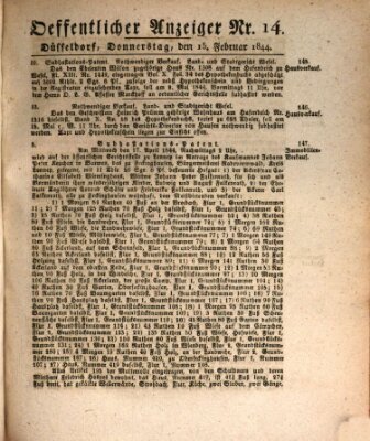 Amtsblatt für den Regierungsbezirk Düsseldorf Donnerstag 15. Februar 1844