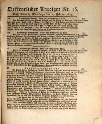 Amtsblatt für den Regierungsbezirk Düsseldorf Montag 19. Februar 1844