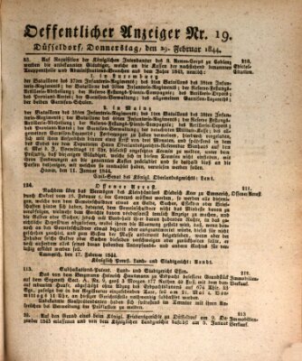 Amtsblatt für den Regierungsbezirk Düsseldorf Donnerstag 29. Februar 1844