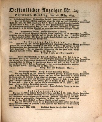 Amtsblatt für den Regierungsbezirk Düsseldorf Dienstag 26. März 1844